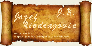 Jožef Miodragović vizit kartica
